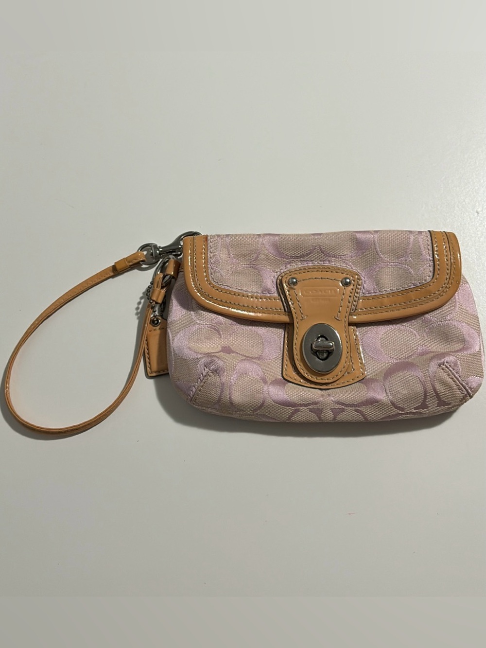 Coach Pink Legacy Wristlet